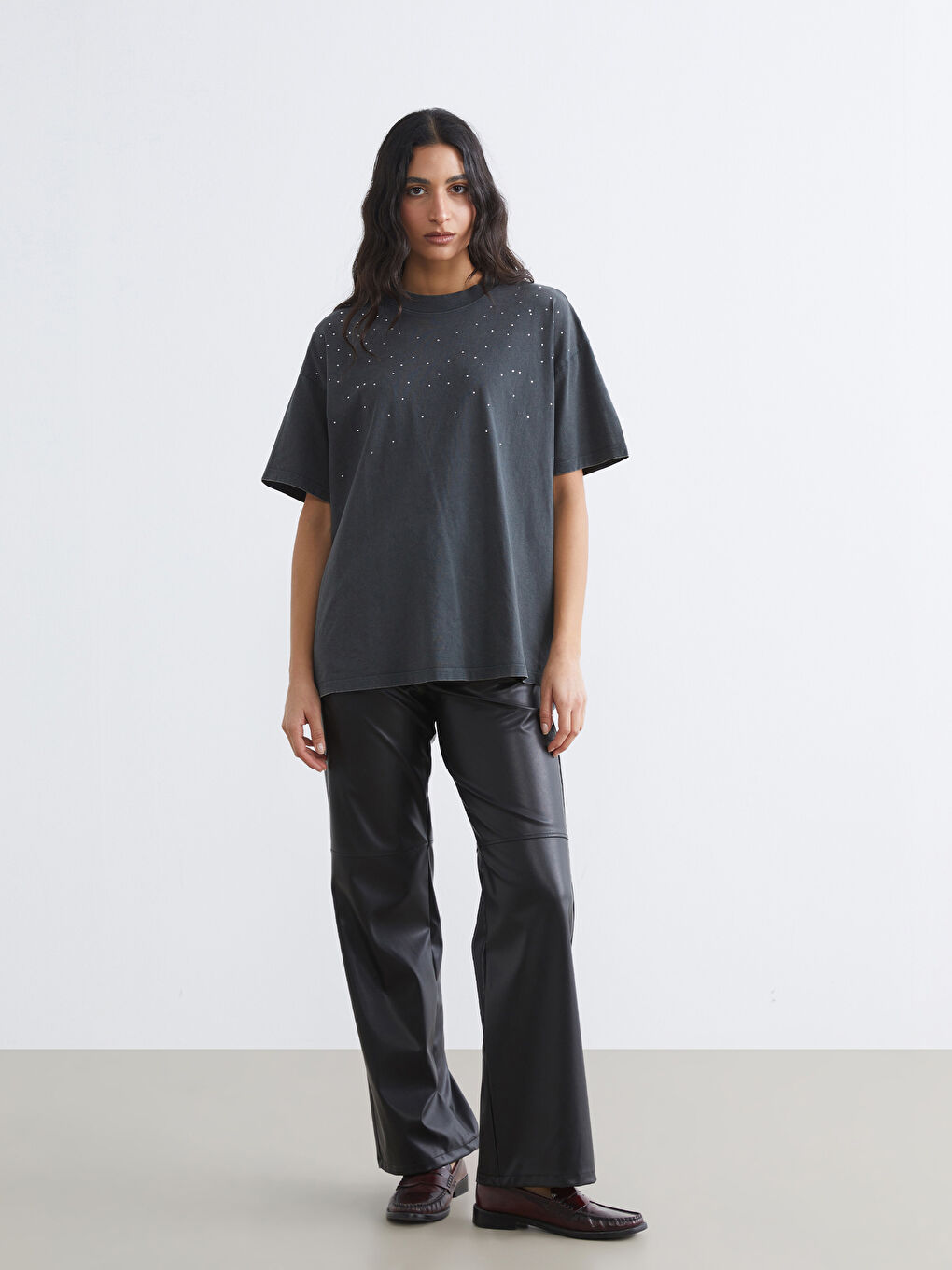 Woman ANTHRACITE T-Shirt-1