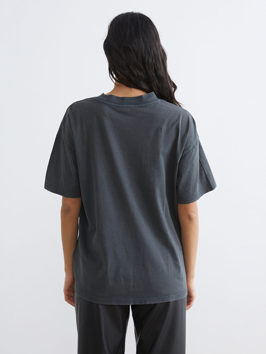 Woman ANTHRACITE T-Shirt-3