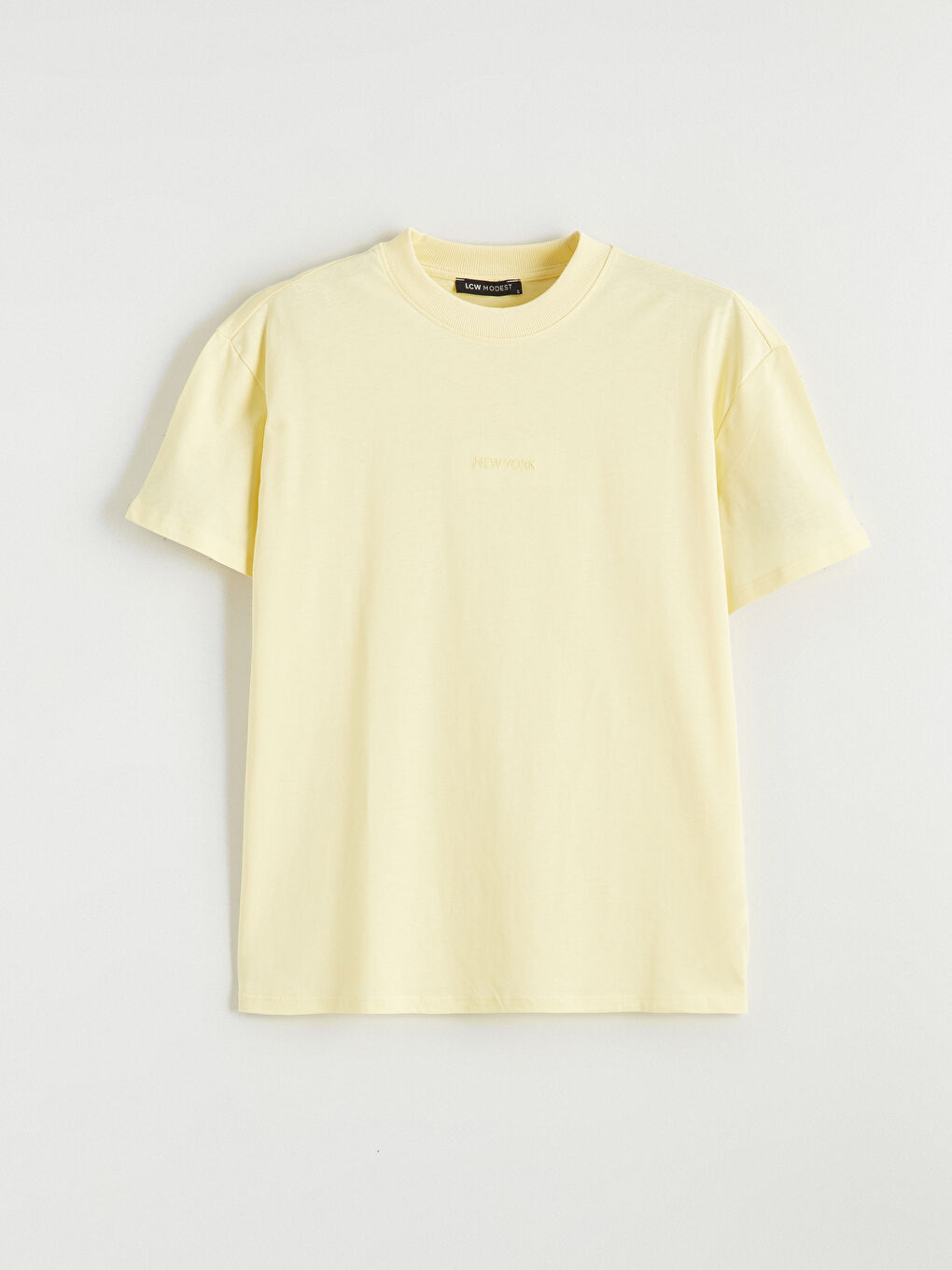 Embroidered Crew Neck Women's T-Shirt-4