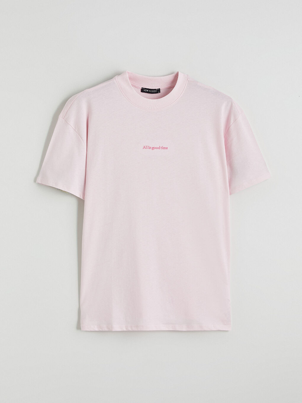 Embroidered Crew Neck Women's T-Shirt-4