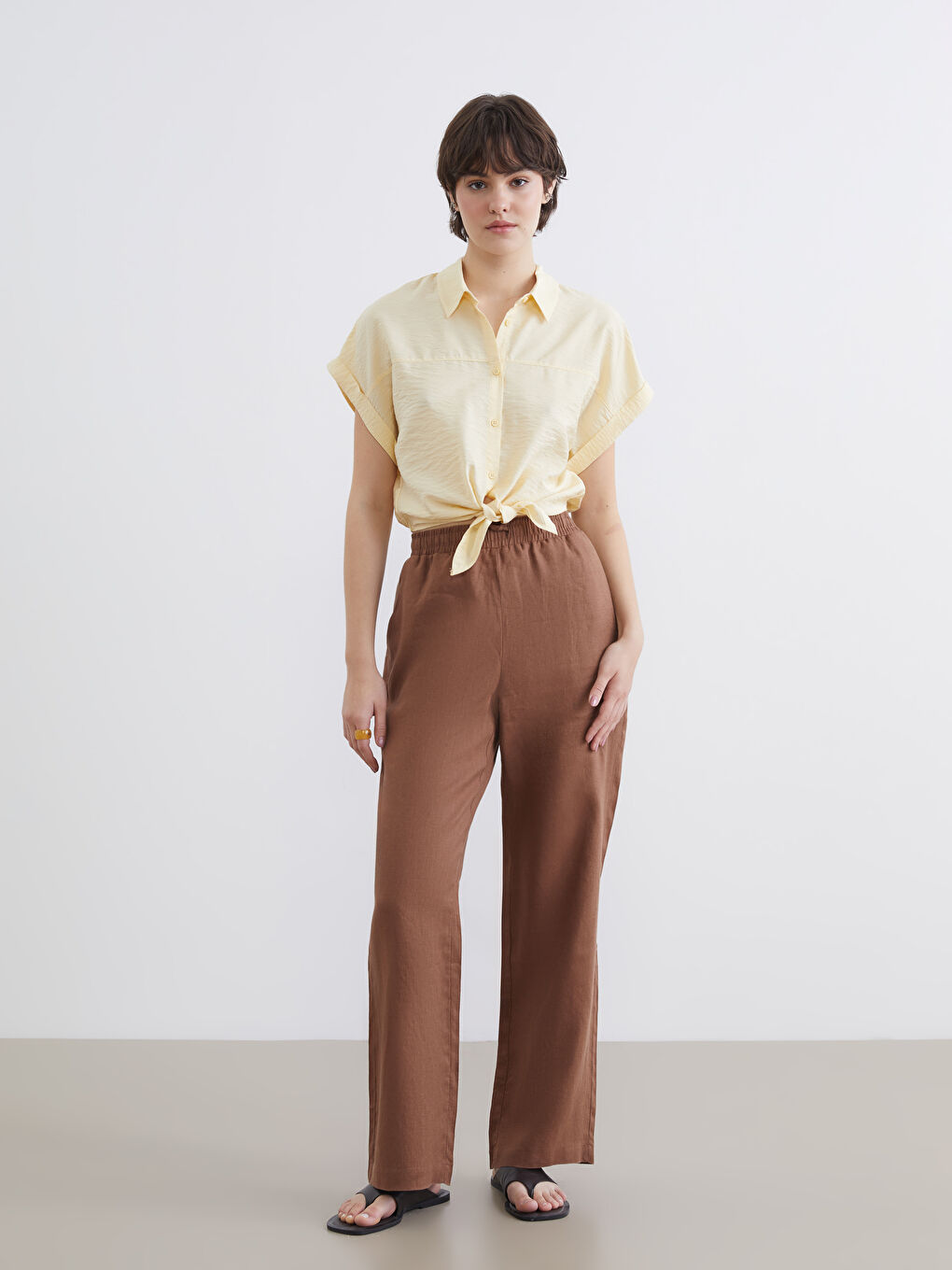 Текстурована кроп-сорочка з аеробіну для жінок-1