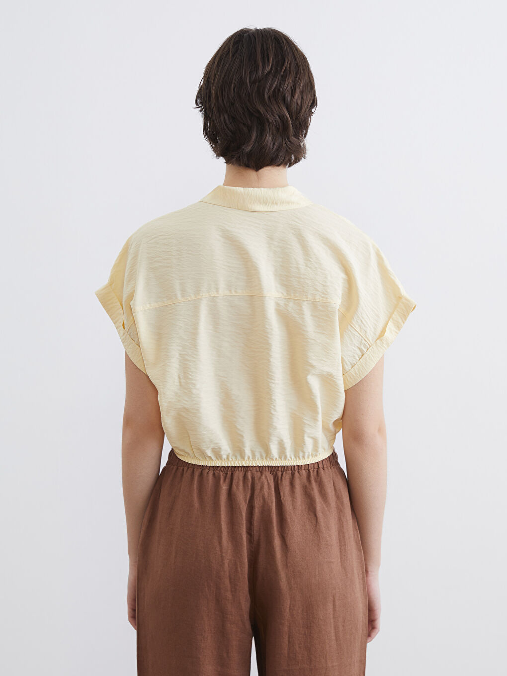 Текстурована кроп-сорочка з аеробіну для жінок-3