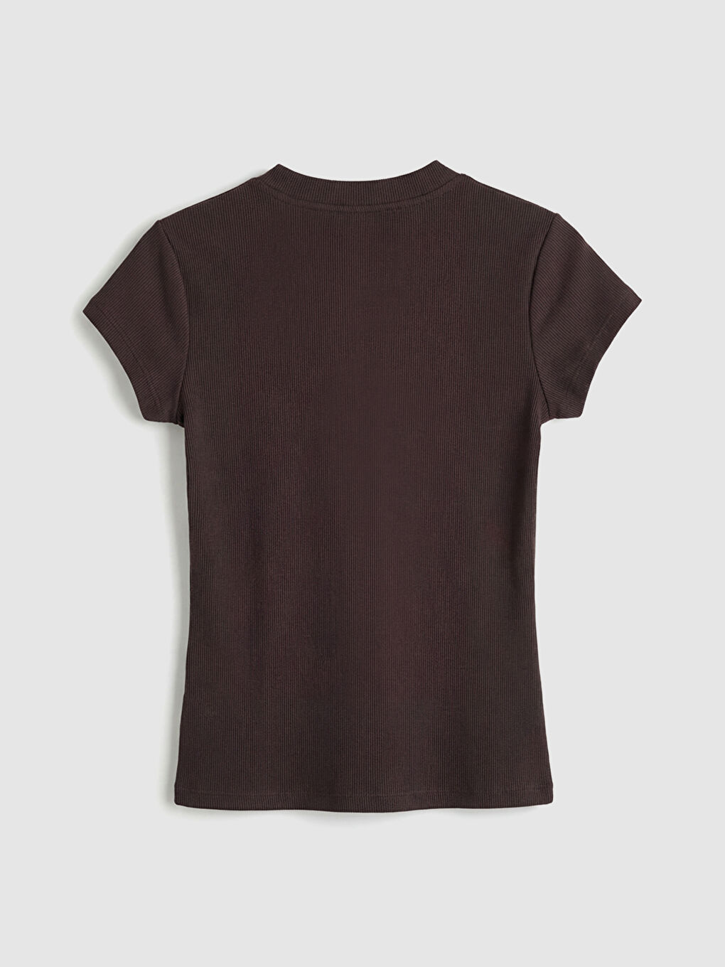 Женское рифленое боди с воротником-труба-5