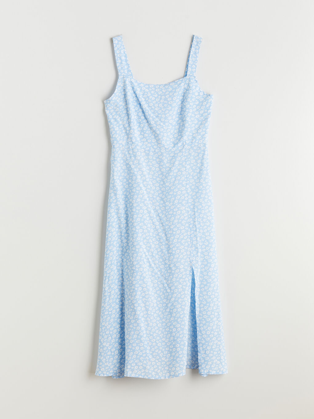 فستان حمل للسيدات بخصر ملائم وياقة مربعة بنمط زهري-4