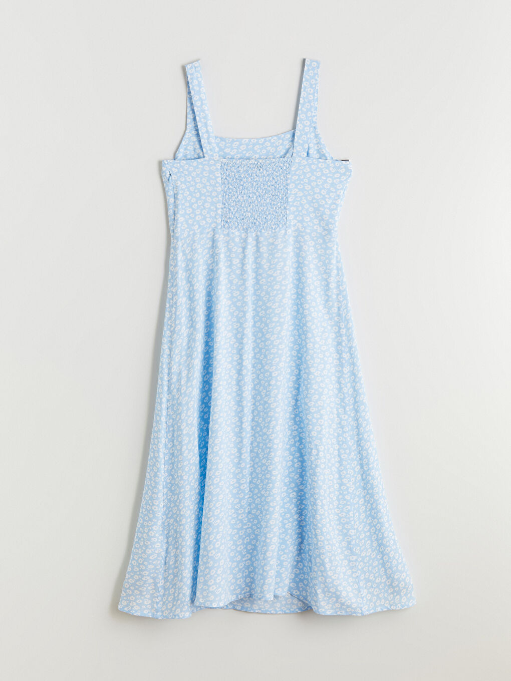 فستان حمل للسيدات بخصر ملائم وياقة مربعة بنمط زهري-5