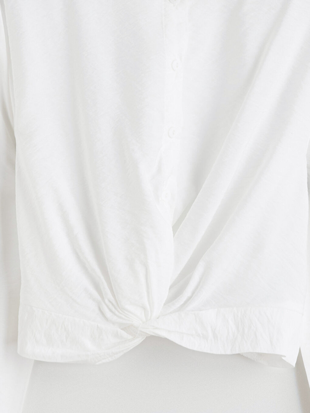 Chemise courte froncée pour femme-5