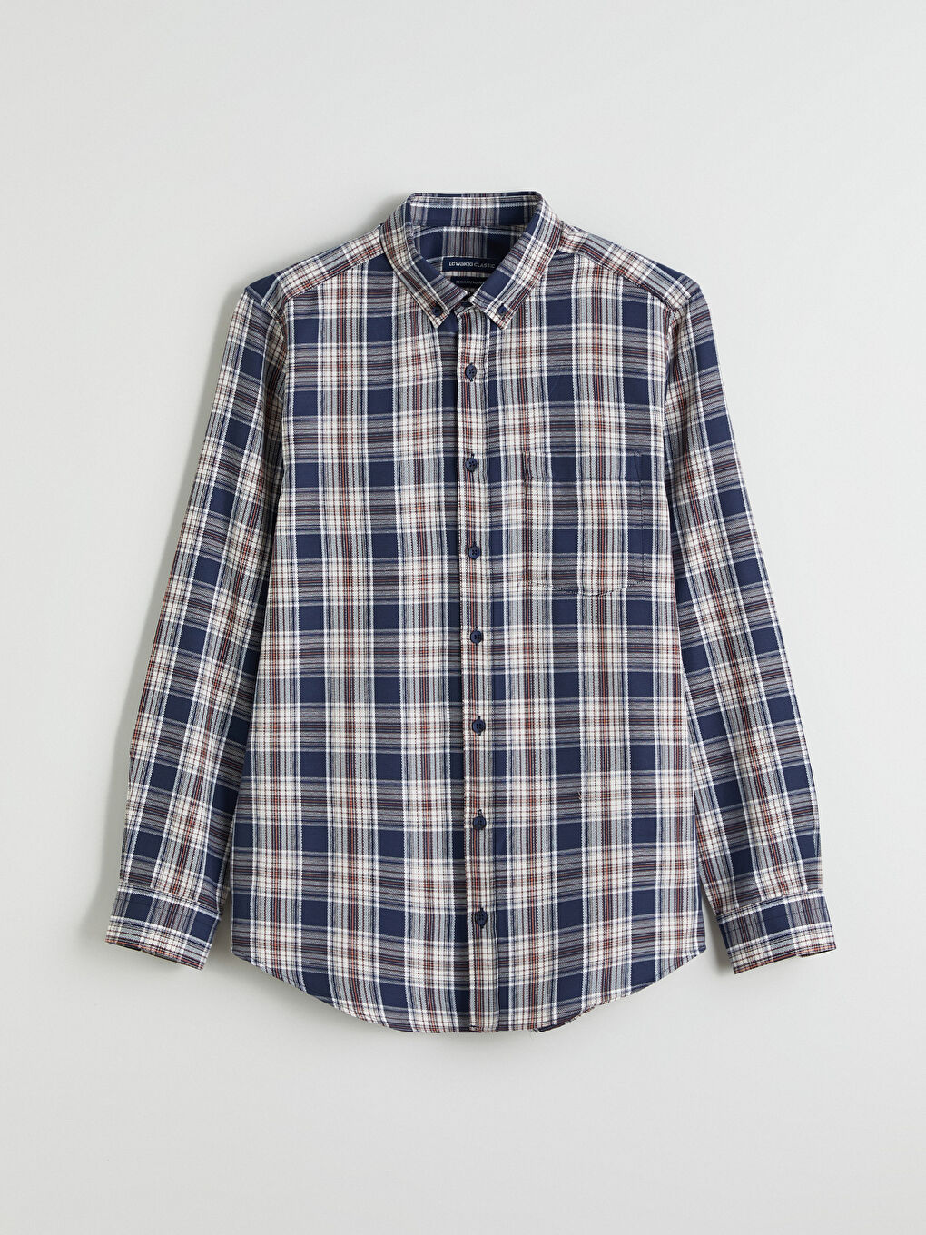 Bordo Regular Fit Uzun Kollu Ekose Armürlü Erkek Gömlek