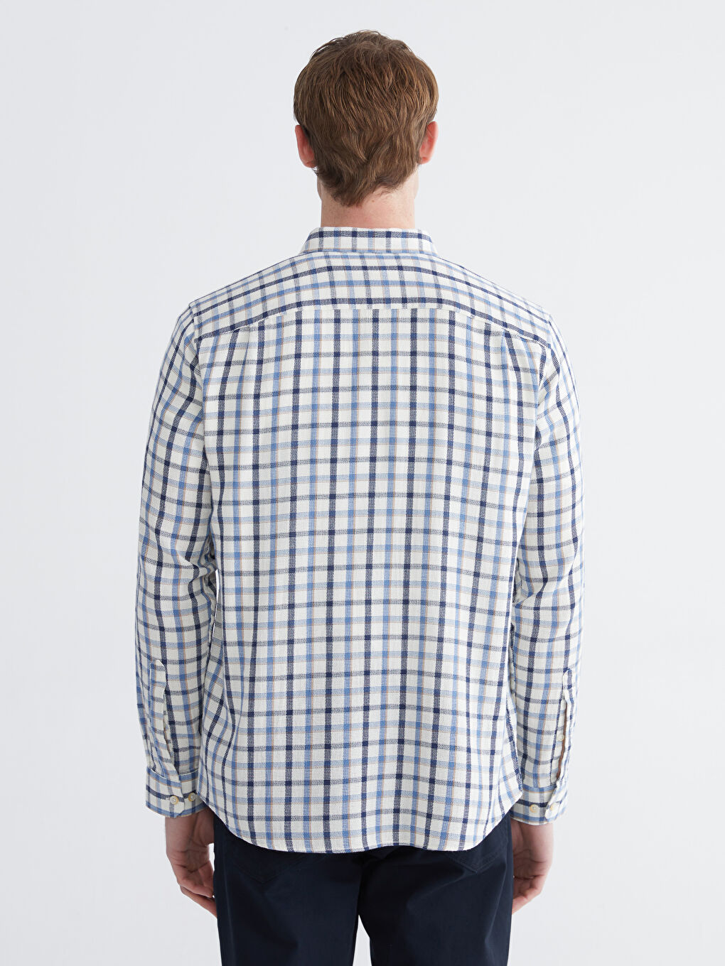 Mavi Regular Fit Ekose Erkek Gömlek-3