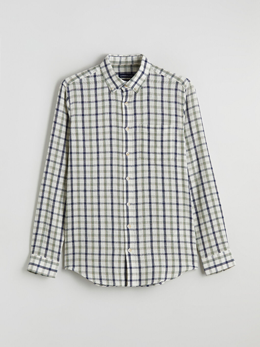 Yeşil Regular Fit Ekose Erkek Gömlek-4