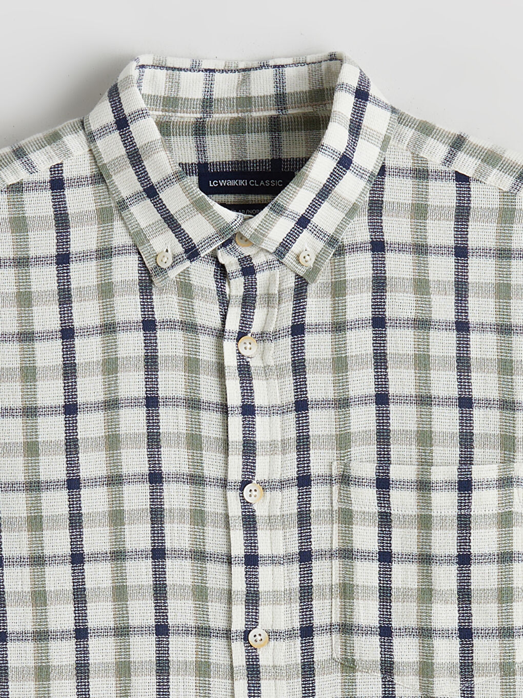 Yeşil Regular Fit Ekose Erkek Gömlek-5