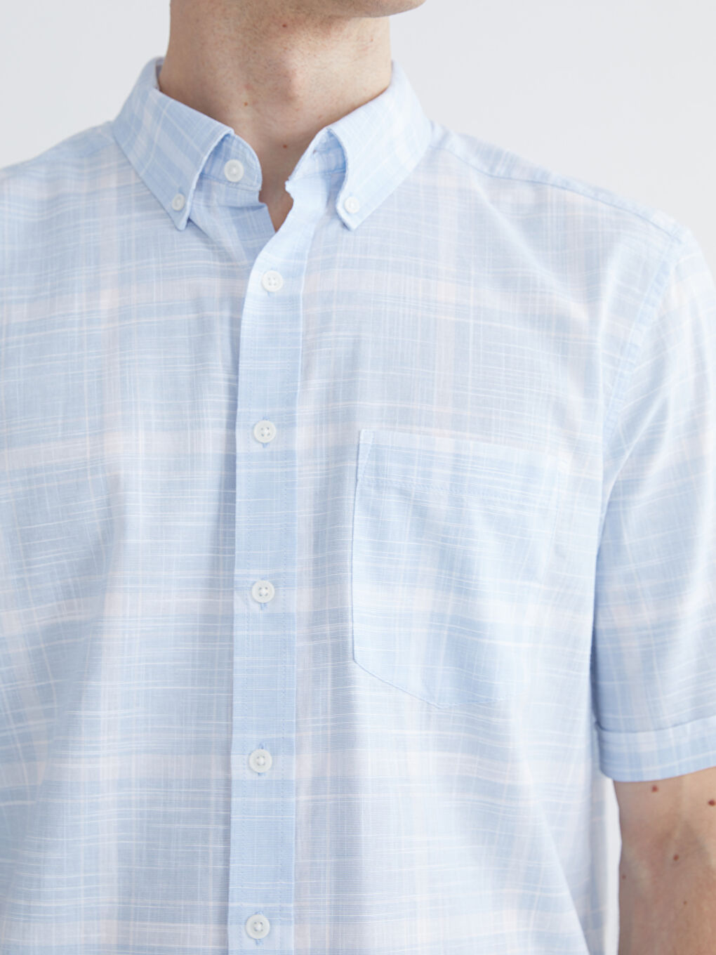 Regular Fit Plaid Shirt for Men-2