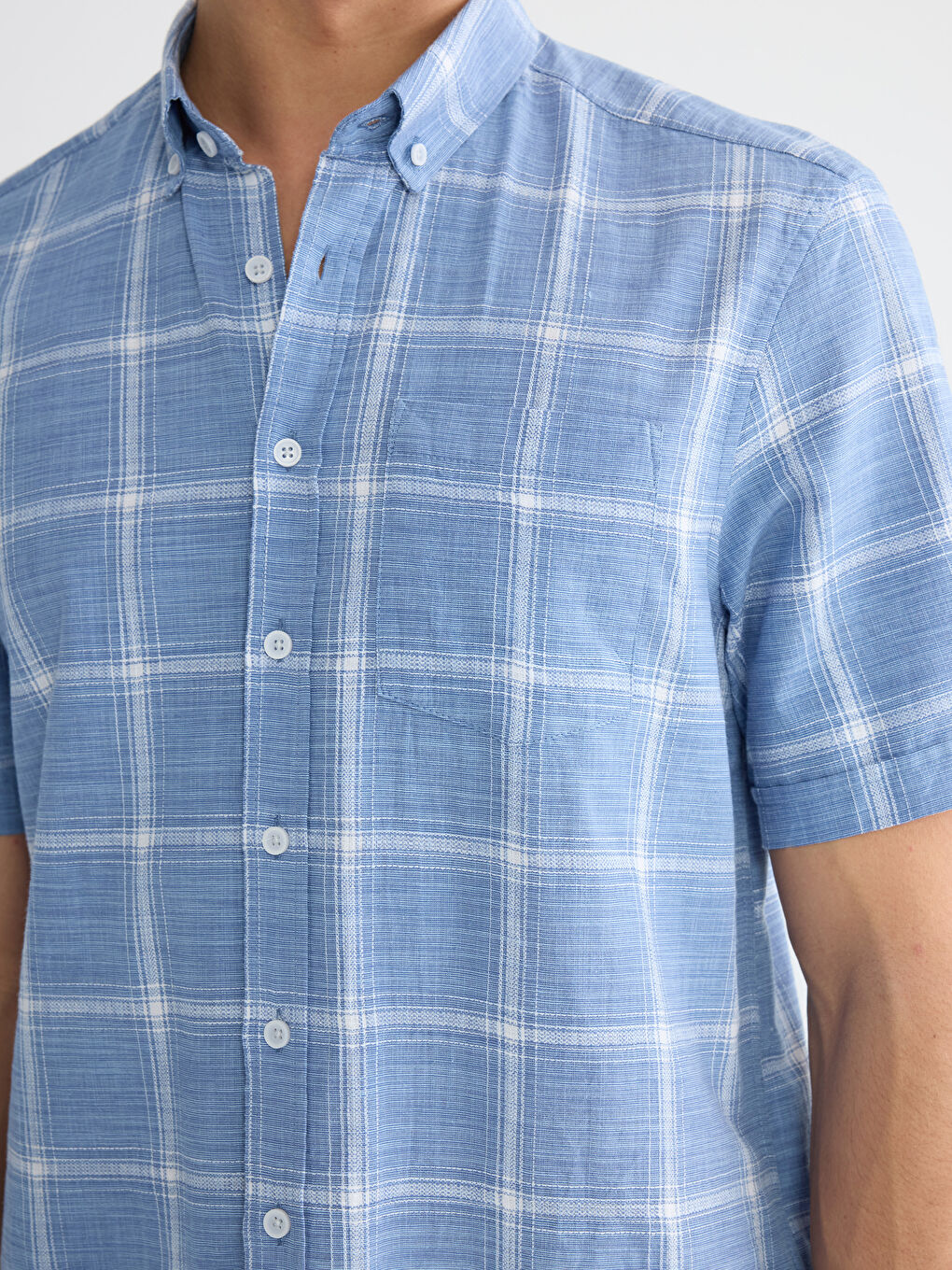İndigo Regular Fit Kareli Erkek Gömlek-2