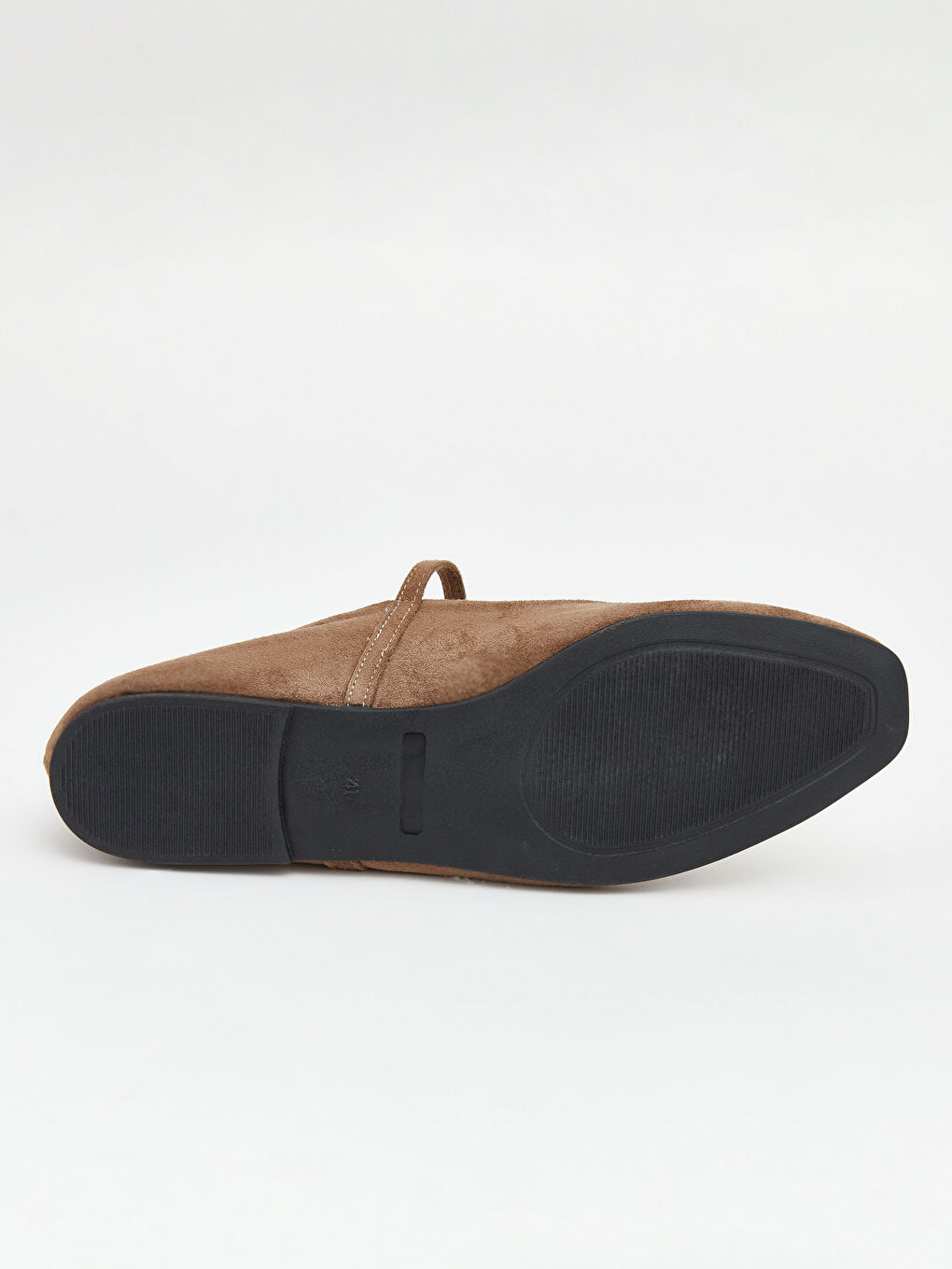 Kahverengi Deri Görünümlü Kadın Babet-3