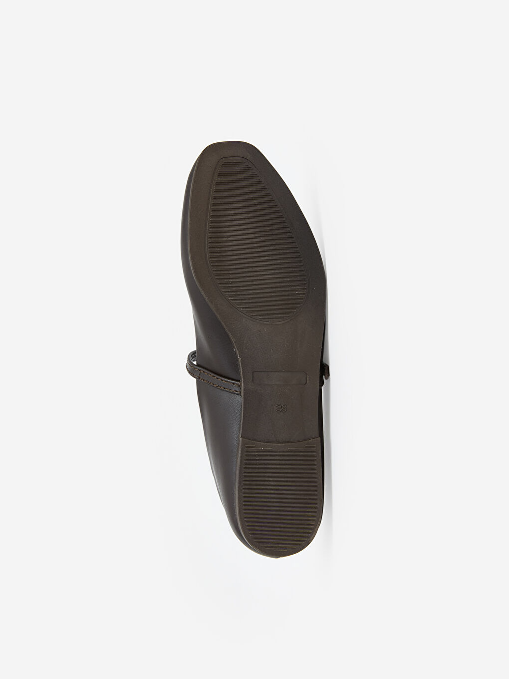 Kahverengi Deri Görünümlü Kadın Babet-3