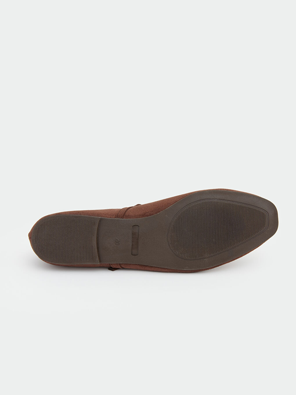 Kahverengi Deri Görünümlü Kadın Babet-3