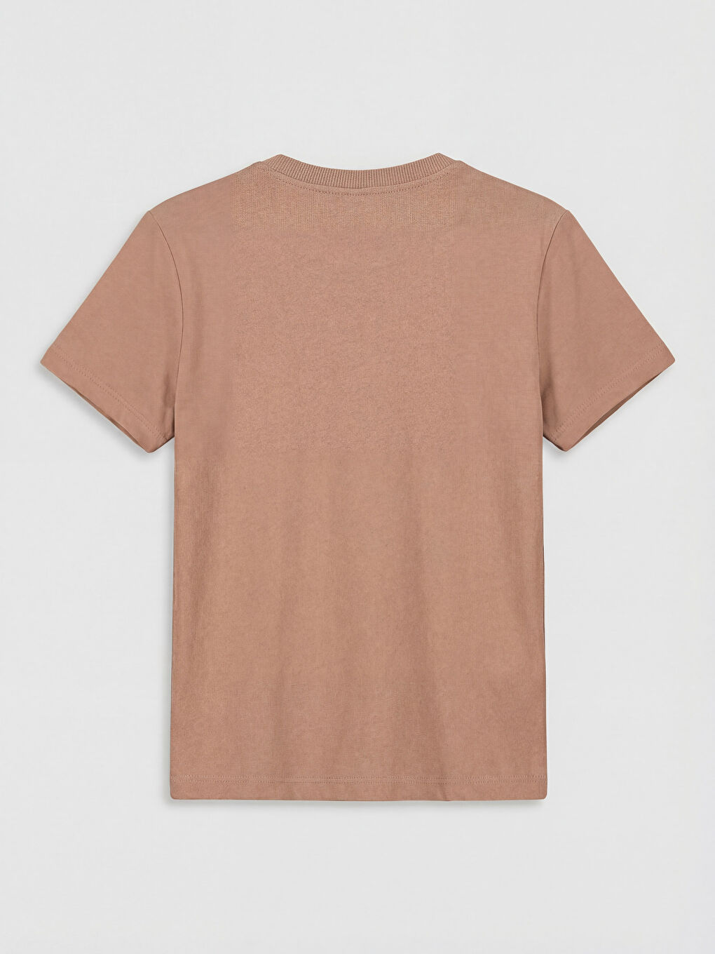 Kahverengi Bisiklet Yaka Erkek Çocuk Tişört-1