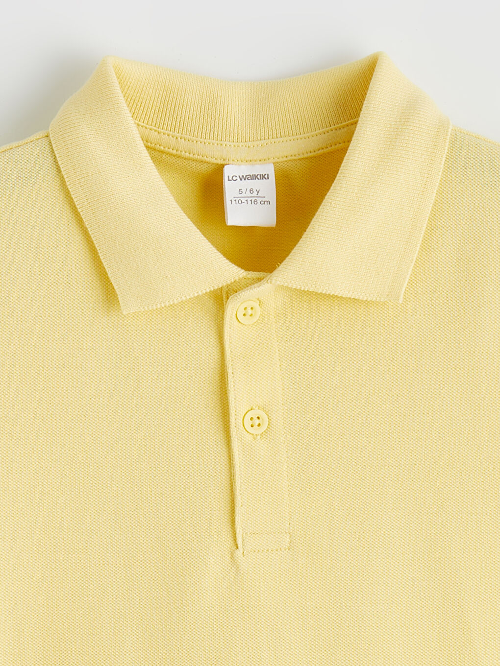 Sarı Polo Yaka Erkek Çocuk Pike Tişört-1