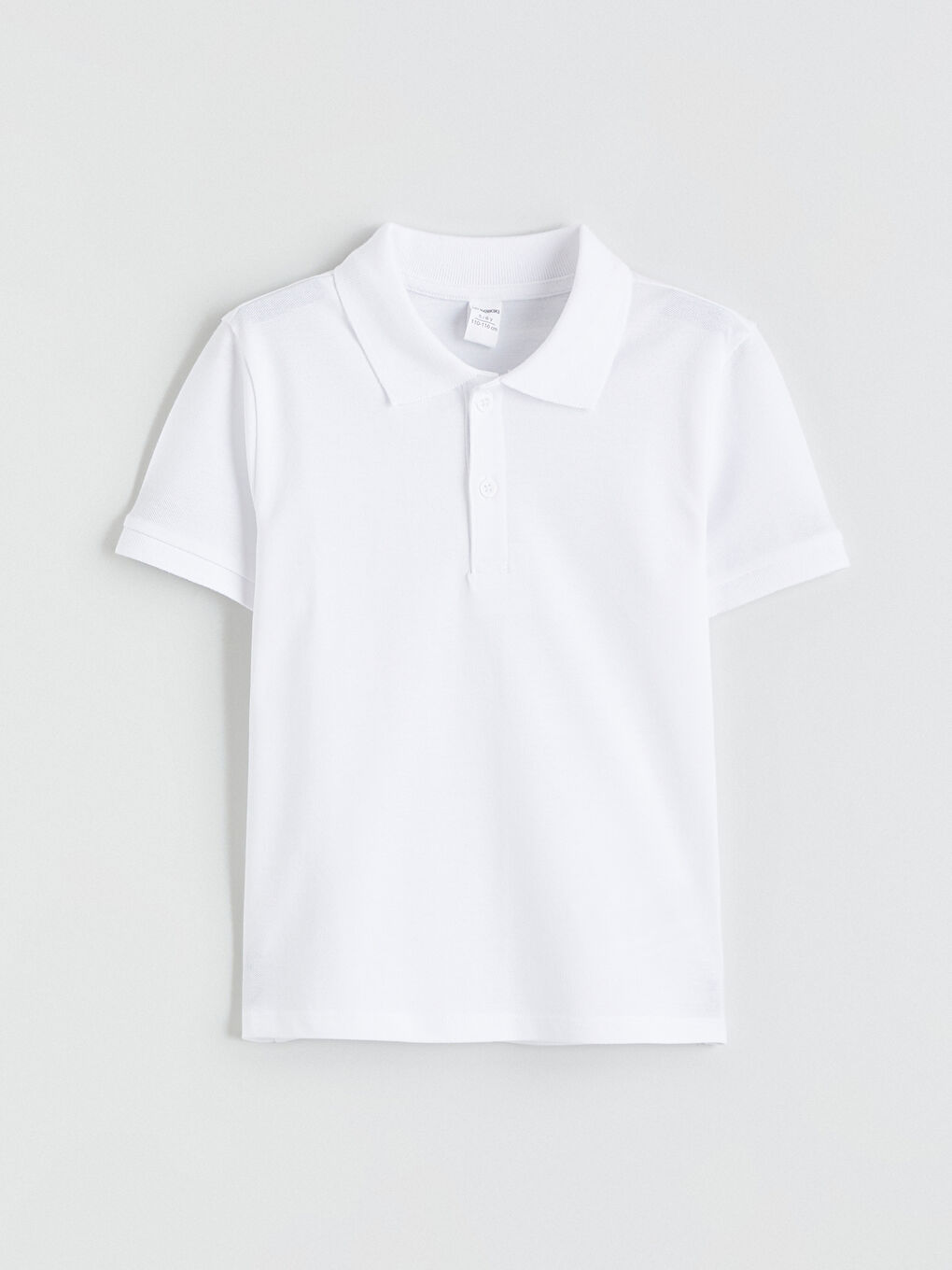 Beyaz Polo Yaka Erkek Çocuk Tişört