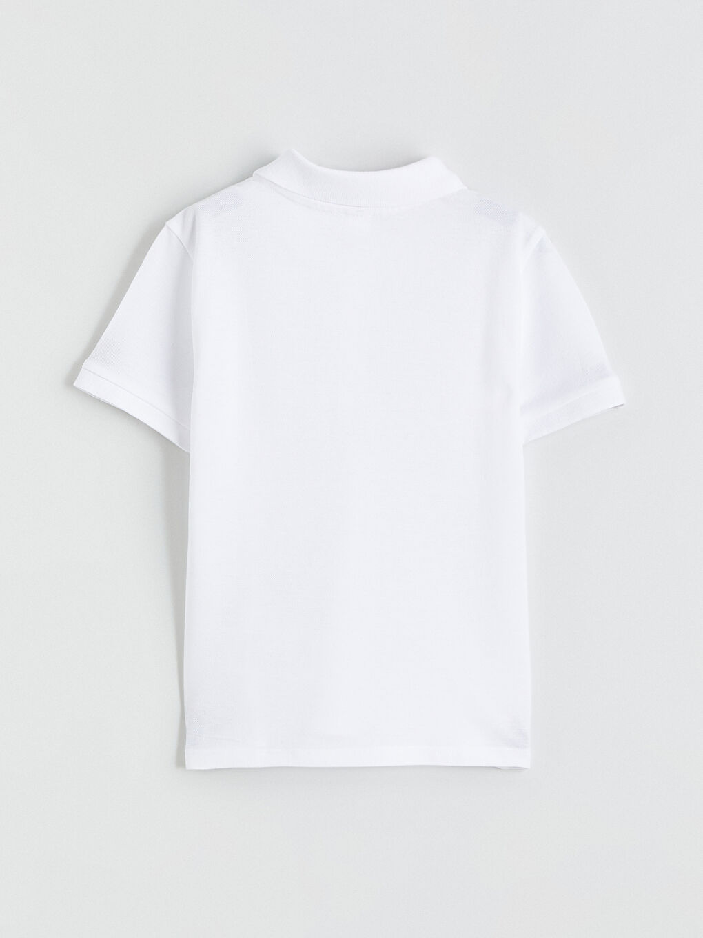 Beyaz Polo Yaka Erkek Çocuk Tişört-2