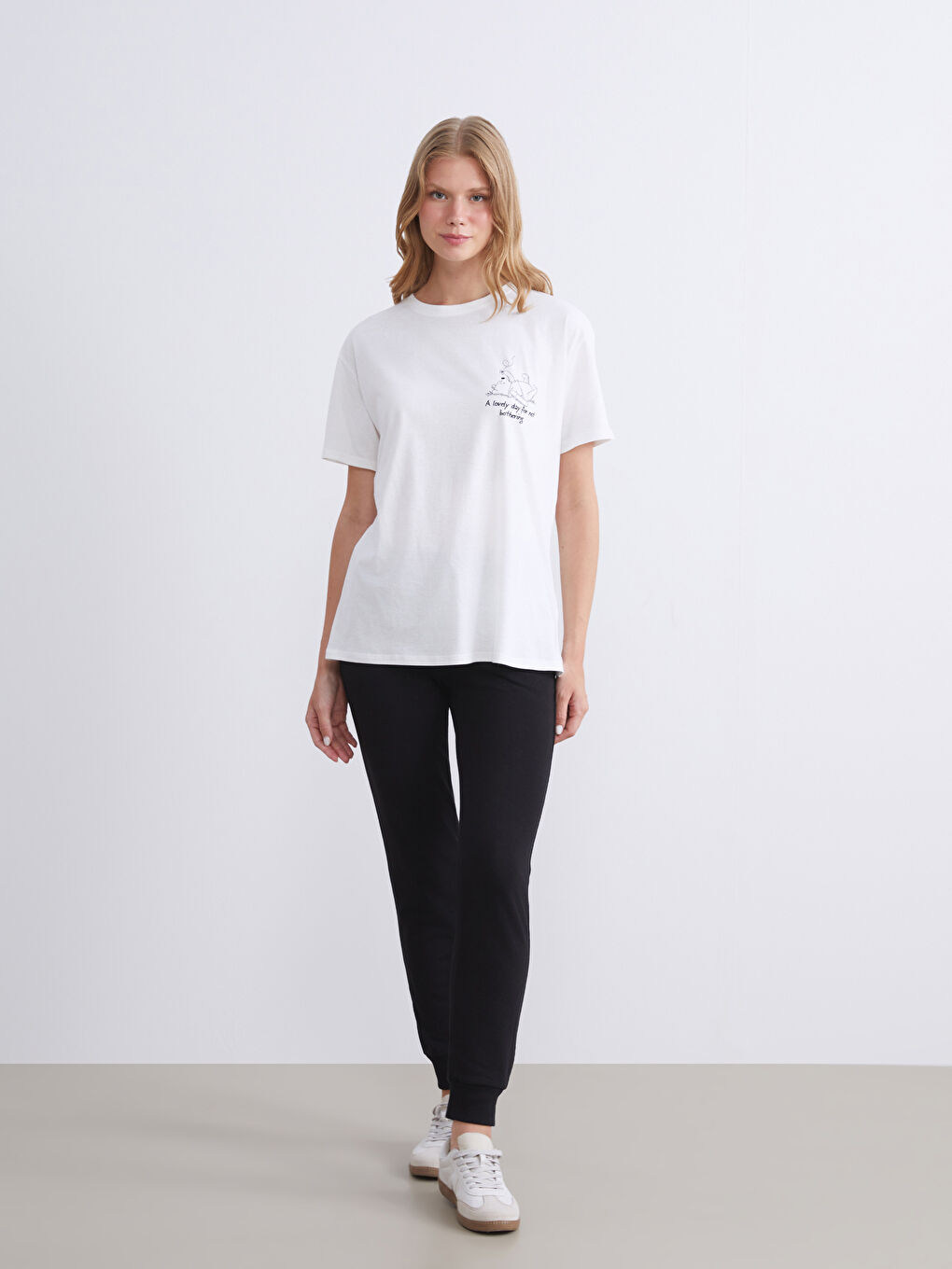 Žena EKRU Majica kratkih rukava-1