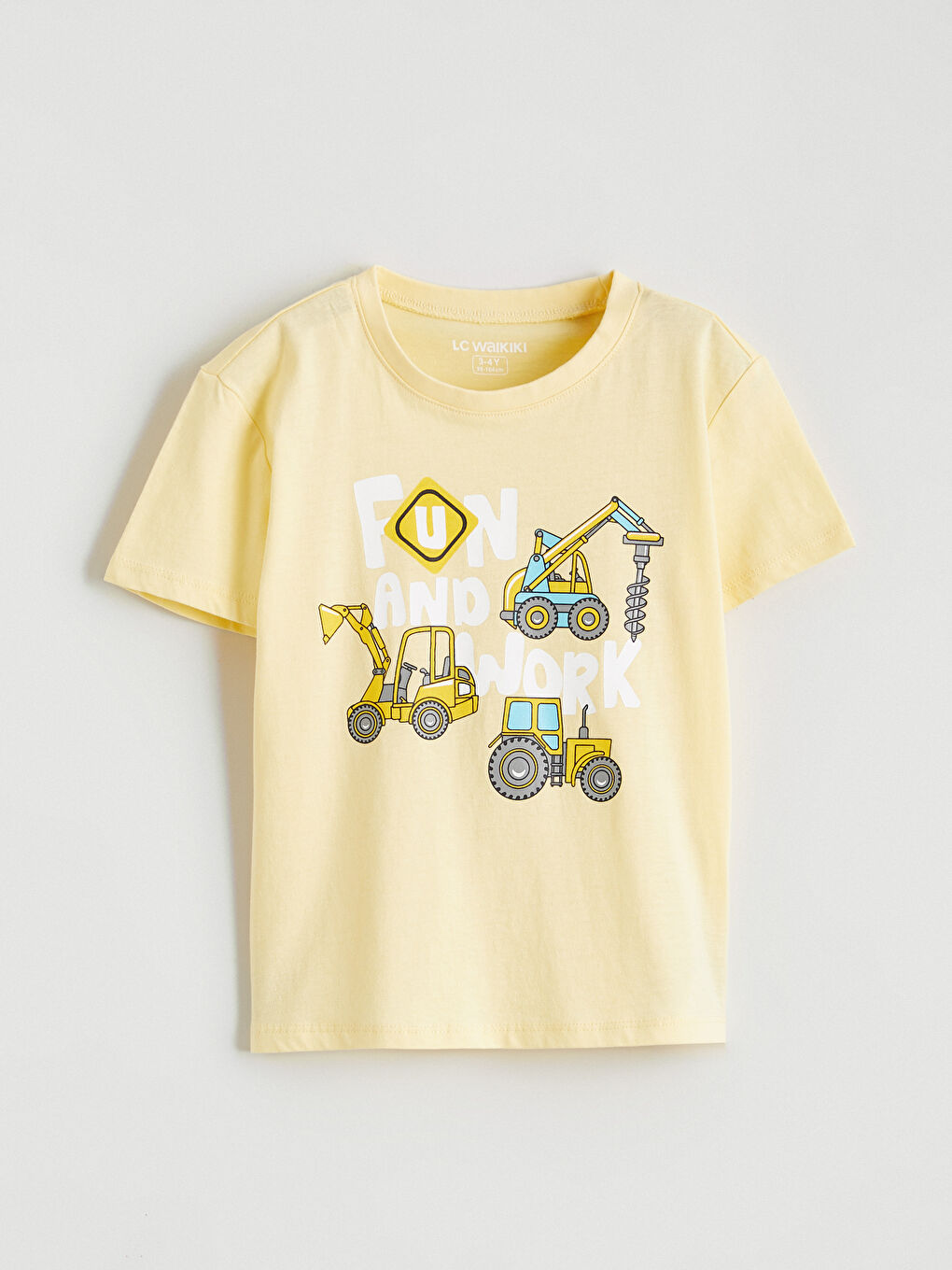 Sarı Bisiklet Yaka Baskılı Erkek Çocuk Pijama Takımı-1