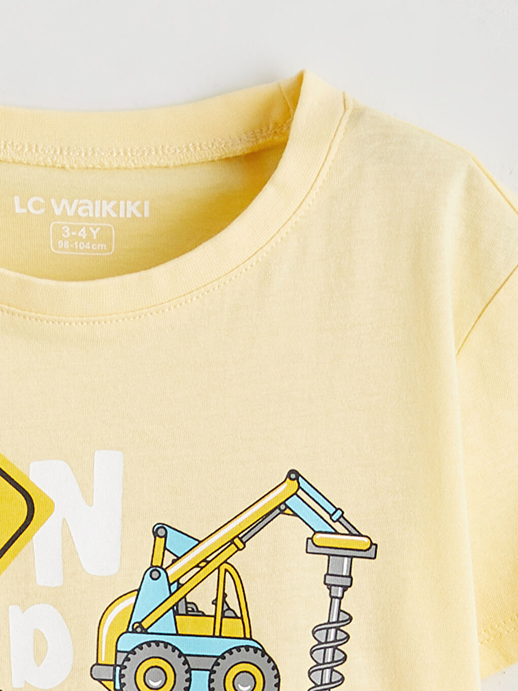 Sarı Bisiklet Yaka Baskılı Erkek Çocuk Pijama Takımı-2