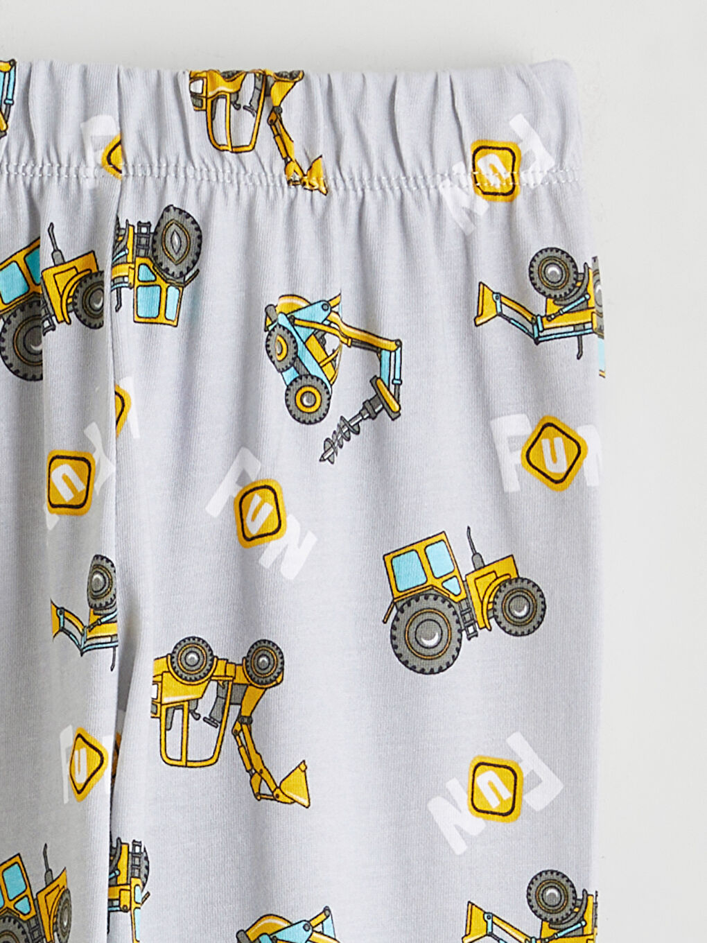 Sarı Bisiklet Yaka Baskılı Erkek Çocuk Pijama Takımı-5