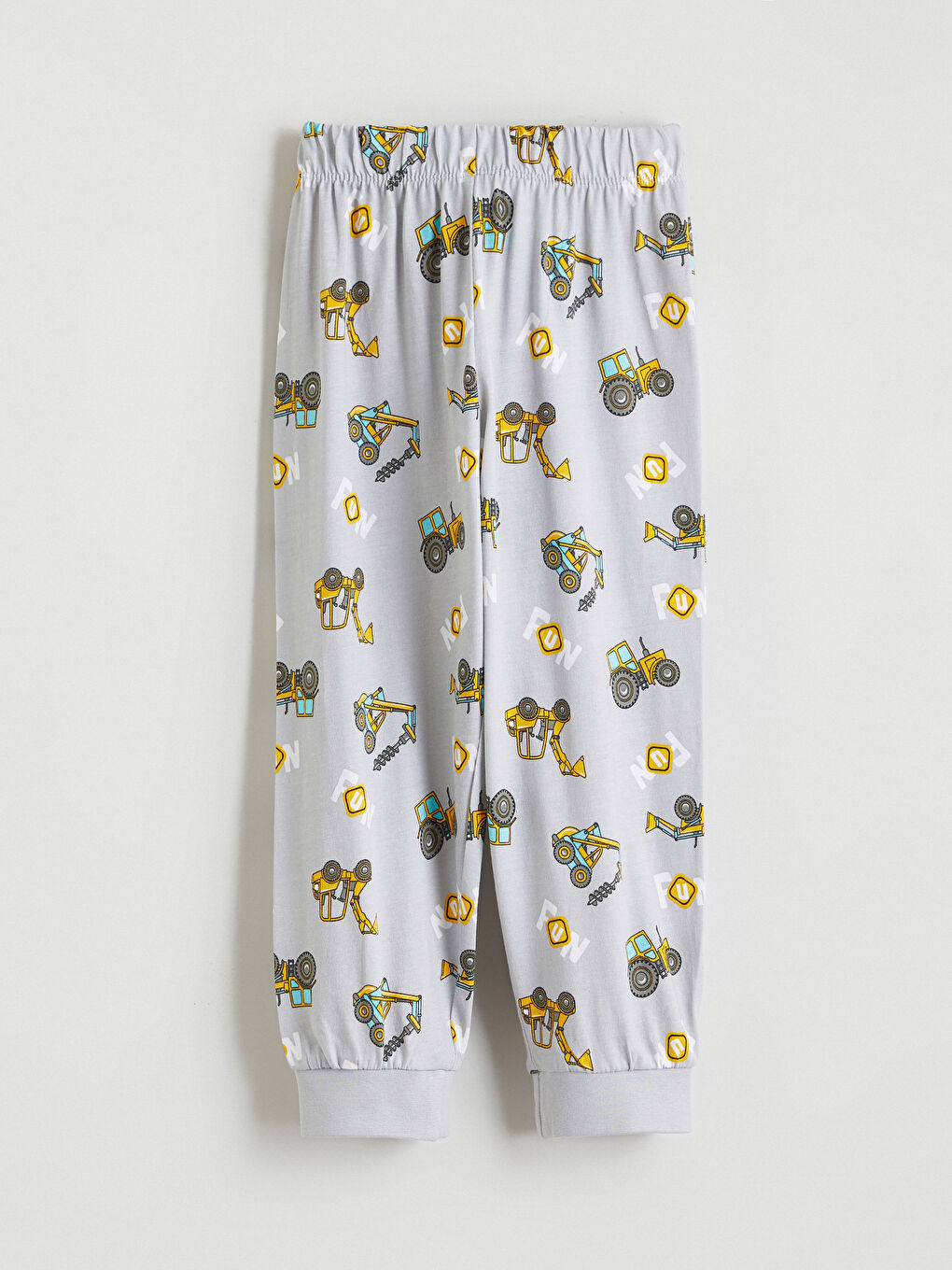 Sarı Bisiklet Yaka Baskılı Erkek Çocuk Pijama Takımı-6