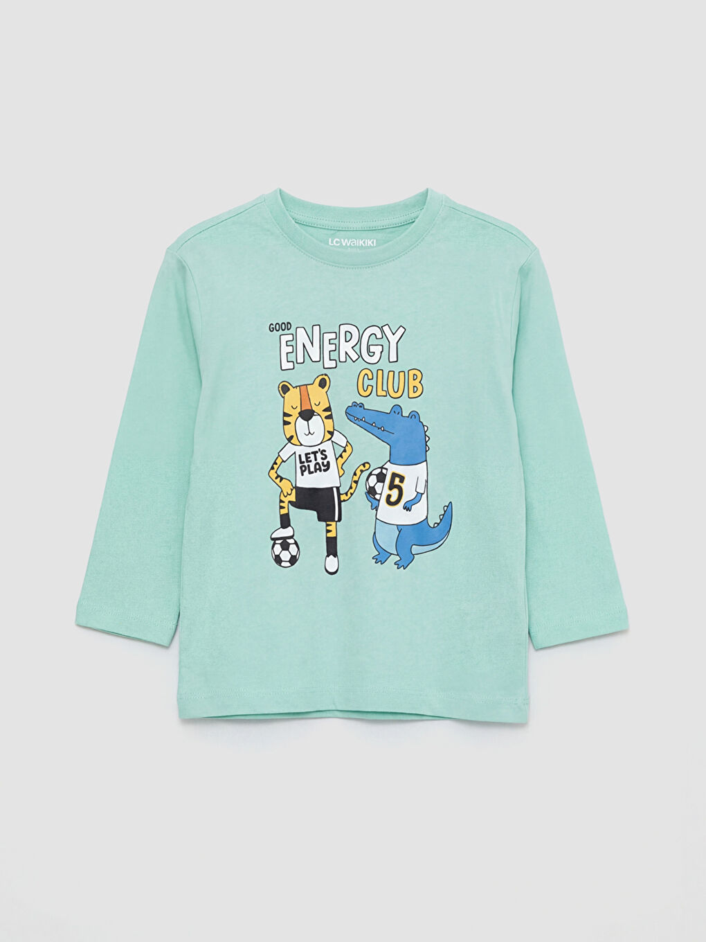 Crew Neck Printed Boys' Pajama Set-2