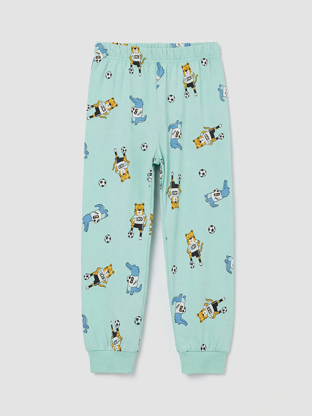 Crew Neck Printed Boys' Pajama Set-4