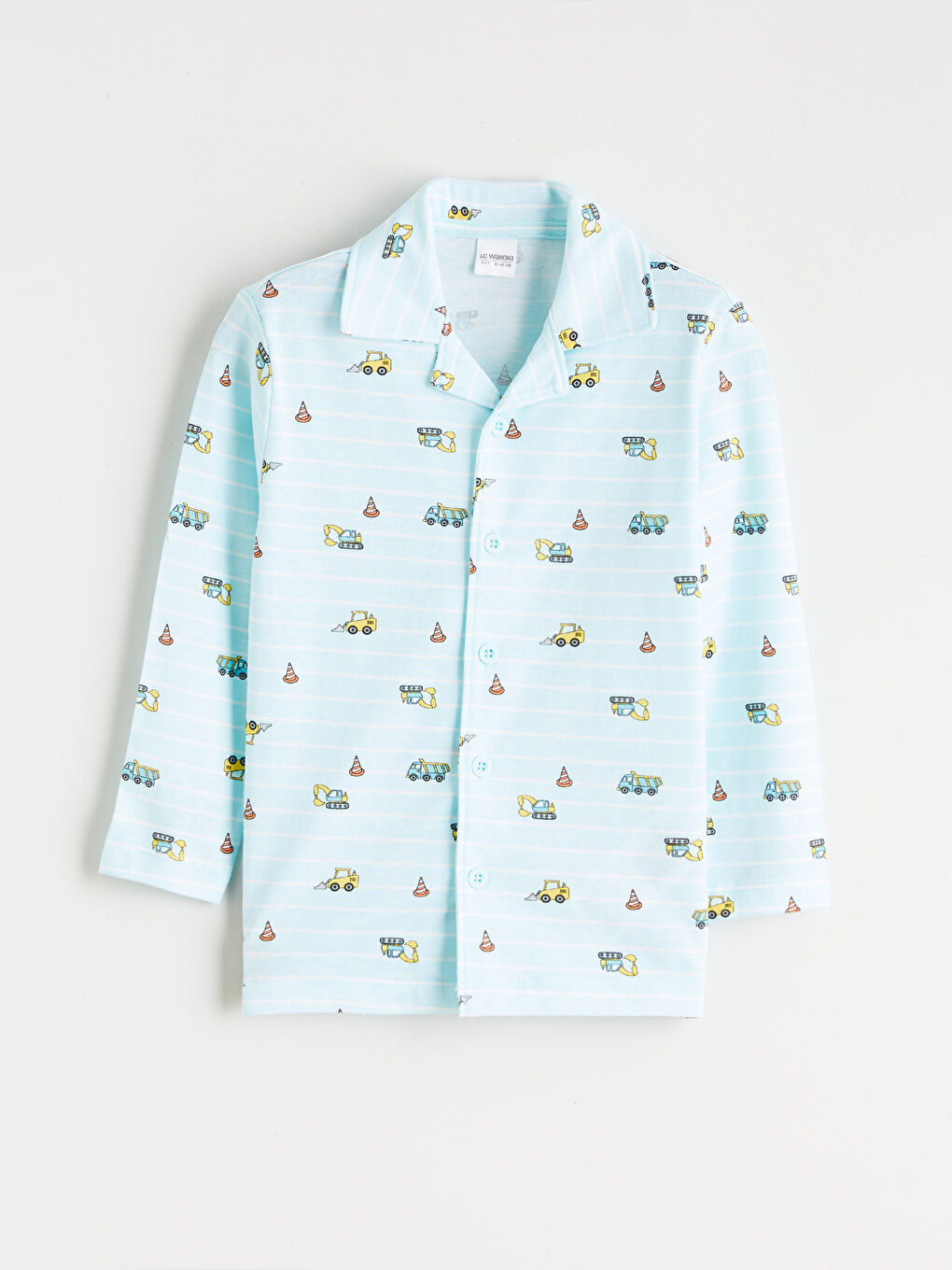 Mavi Bisiklet Yaka Erkek Çocuk Pijama Takımı-1