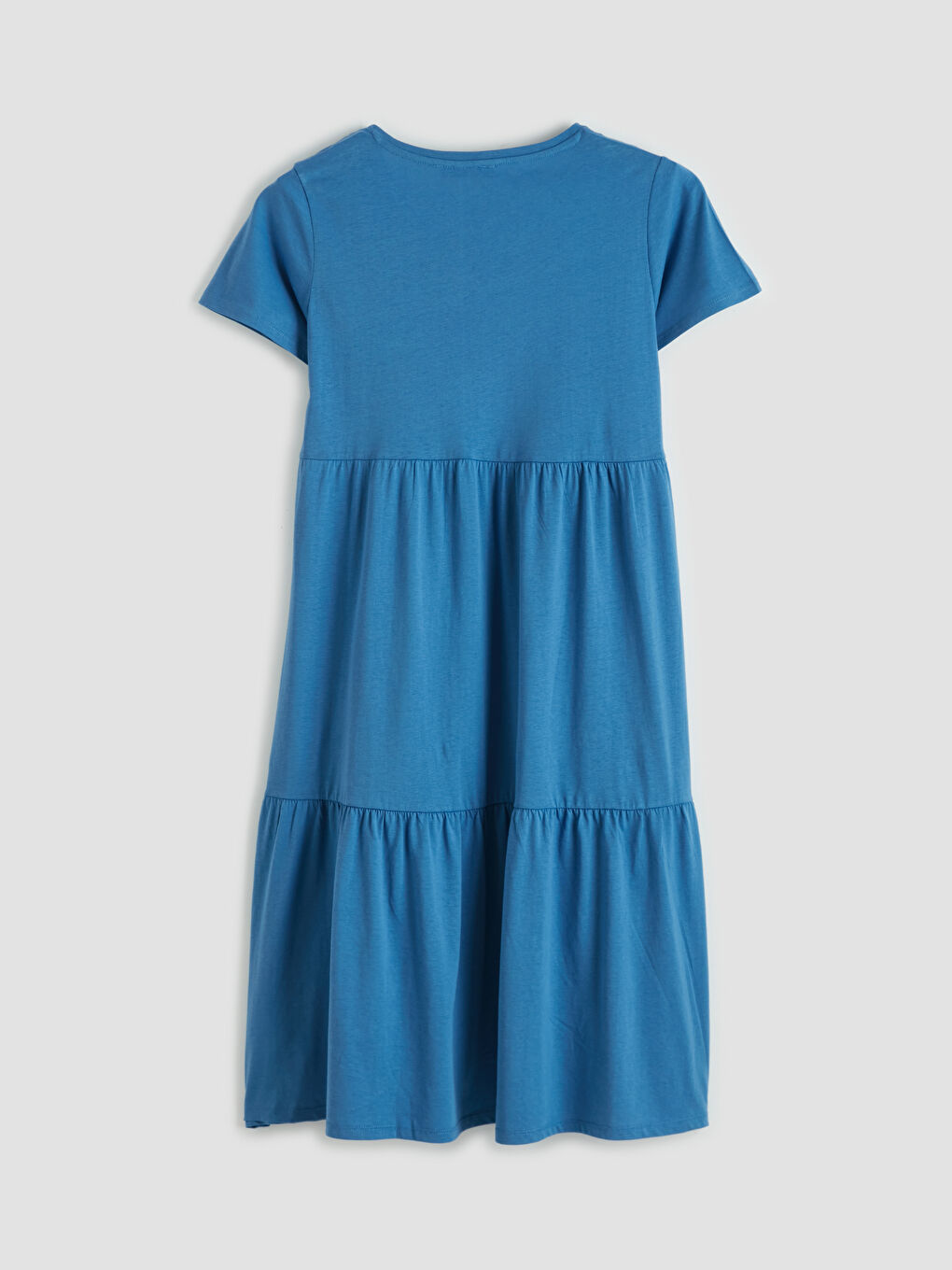 Многослойное платье с круглым вырезом-2