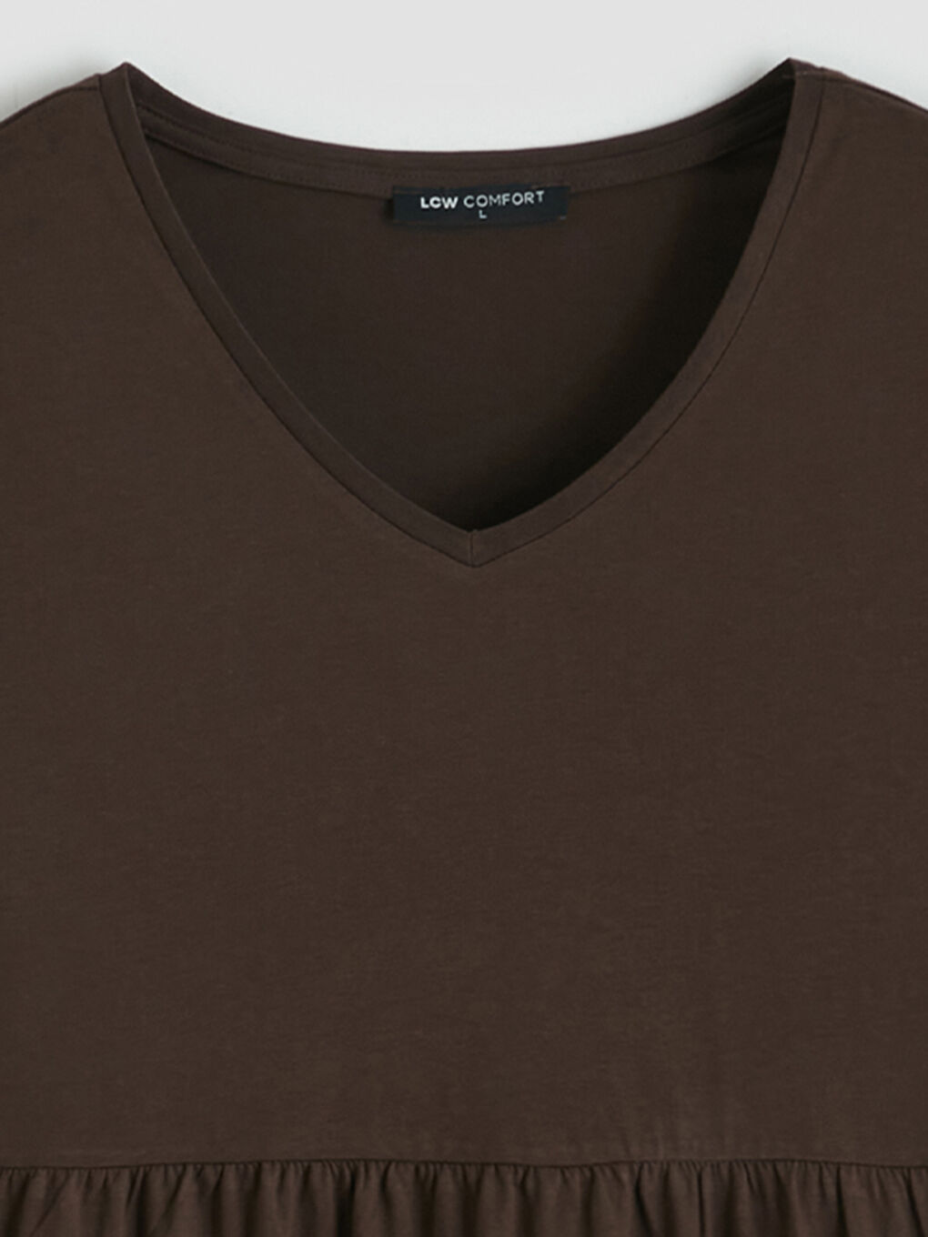 Rochie stratificată cu guler rotund-4