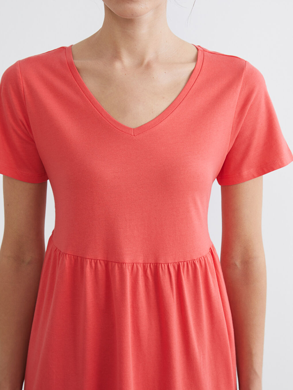 Женщины Коралловый Платье-2