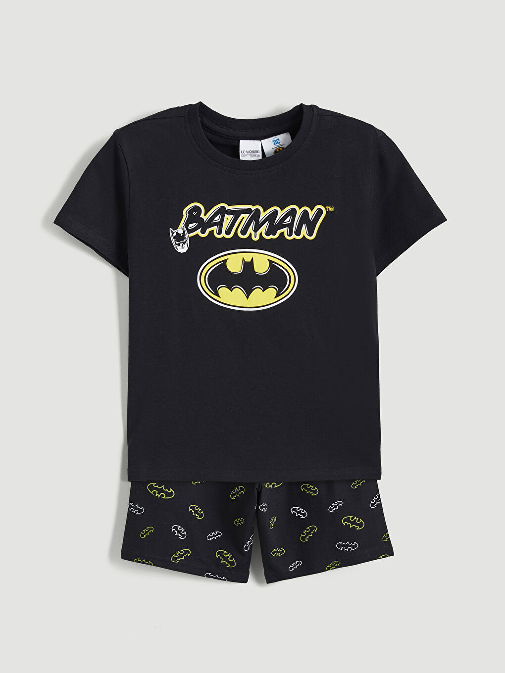 Siyah Batman Baskılı Erkek Çocuk Şortlu Pijama Takımı