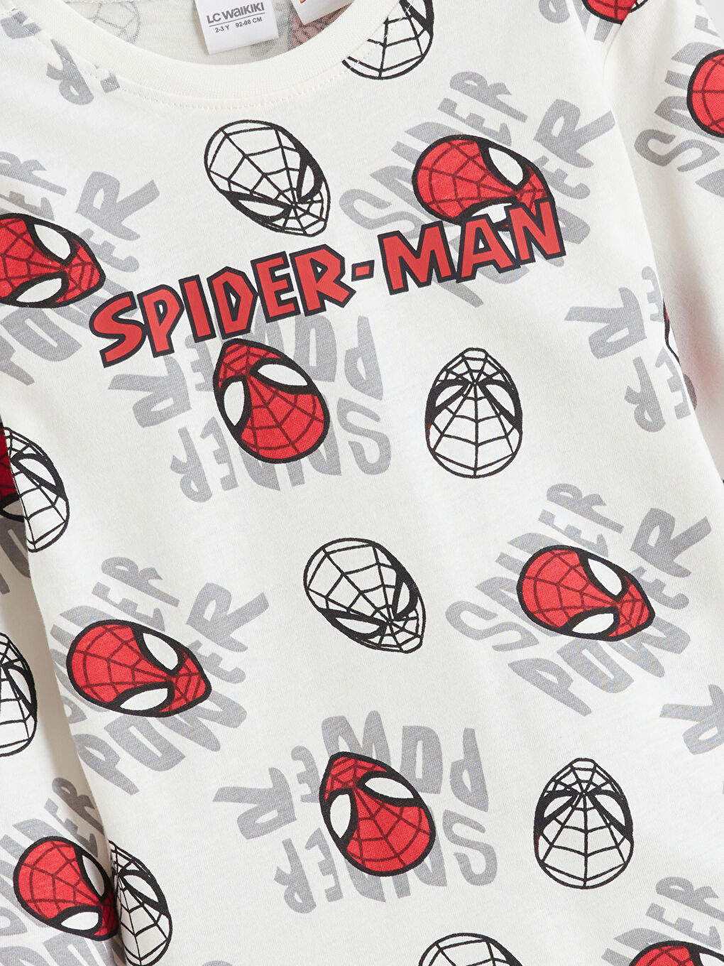 Ekru Spider-Man Baskılı Erkek Çocuk Pijama Takımı-2