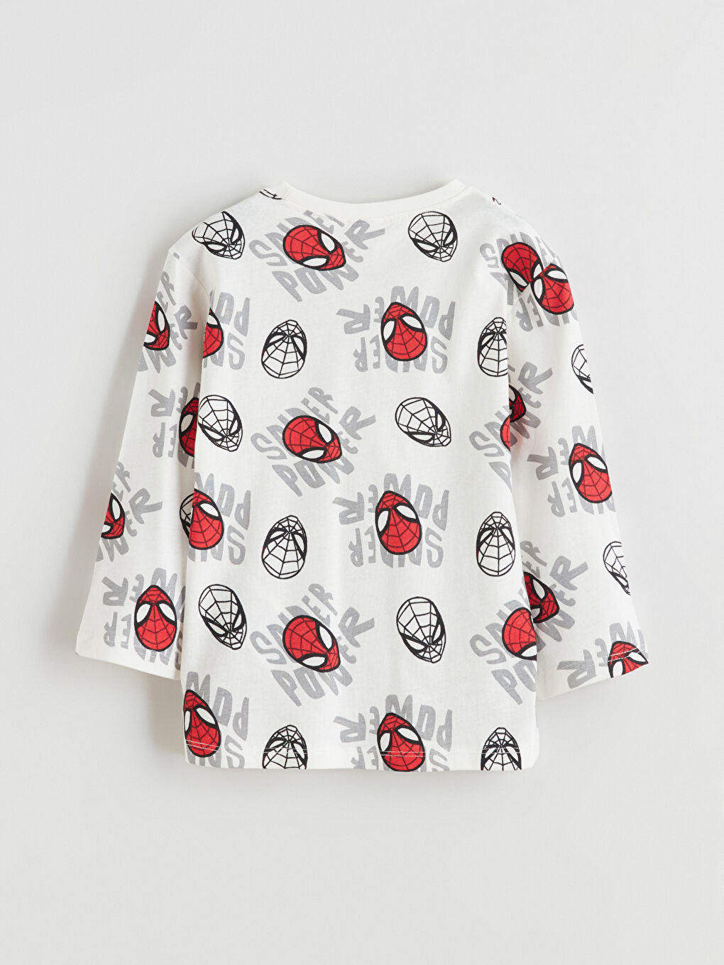 Ekru Spider-Man Baskılı Erkek Çocuk Pijama Takımı-3