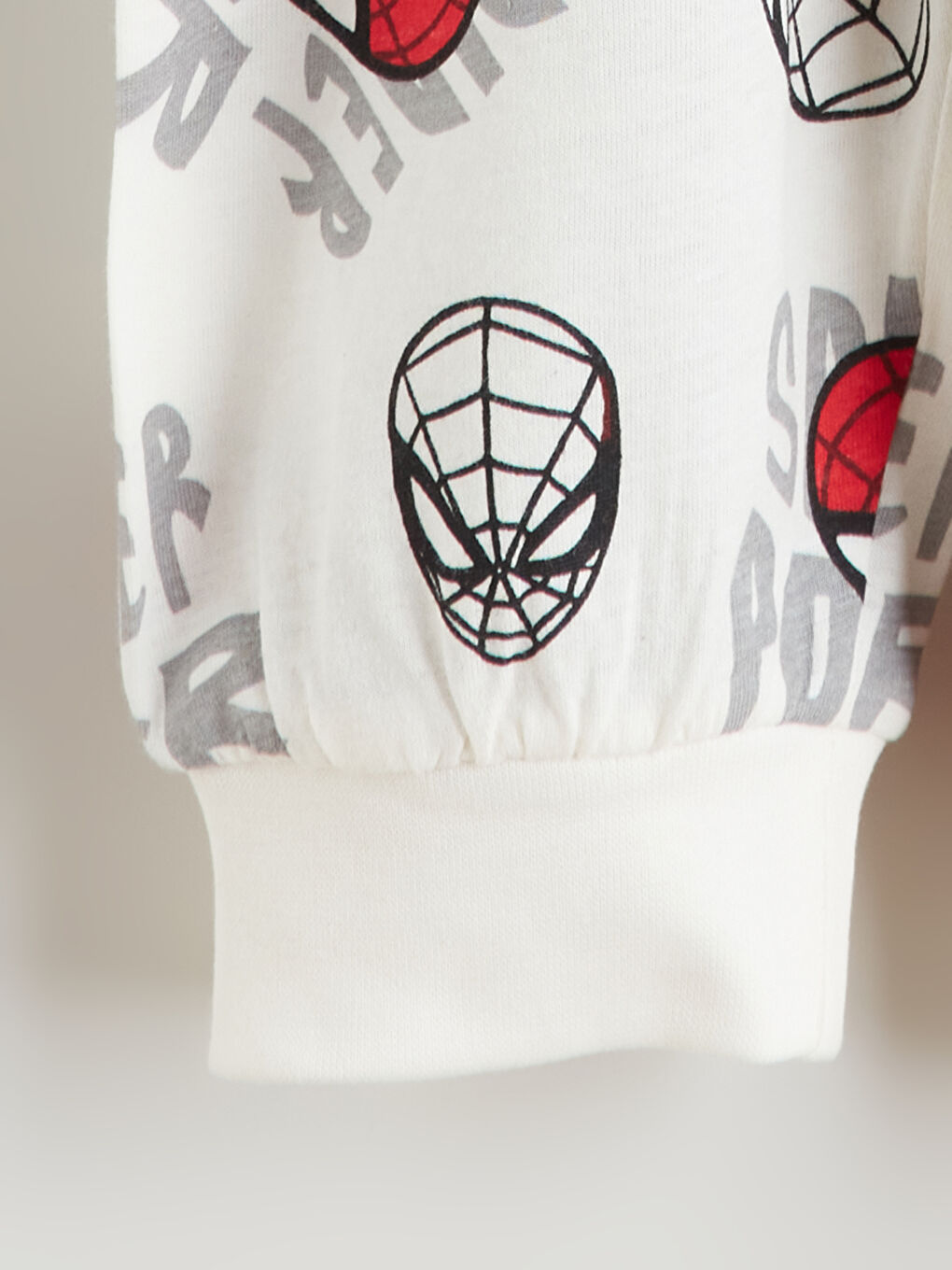 Ekru Spider-Man Baskılı Erkek Çocuk Pijama Takımı-5