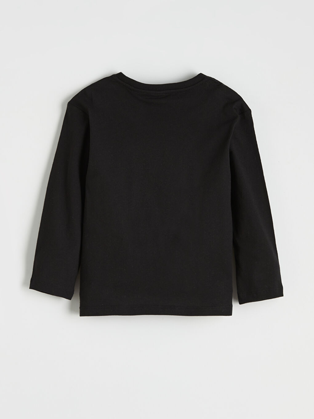 Siyah Bisiklet Yaka Beşiktaş Baskılı Erkek Çocuk Pijama Üst-1