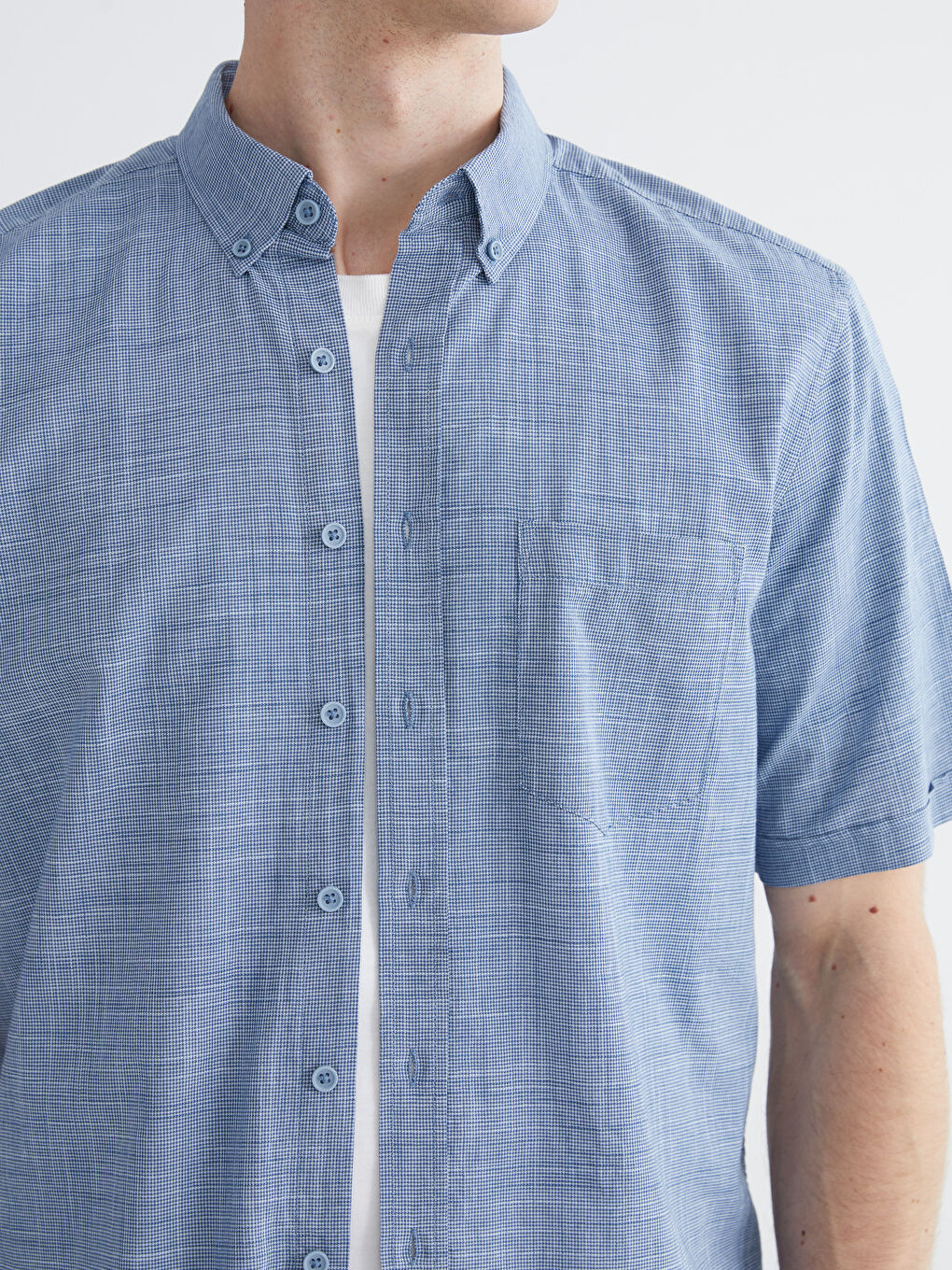 Regular Fit Poplin Men's Shirt-2