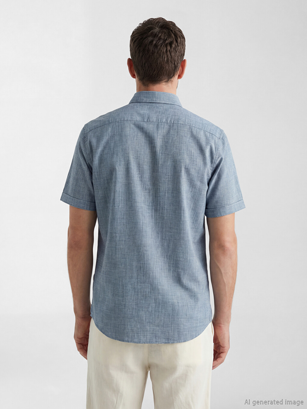 Regular Fit Poplin Men's Shirt-2