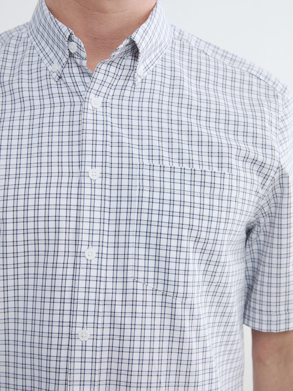 Regular Fit Ekose Poplin Erkek Gömlek-2