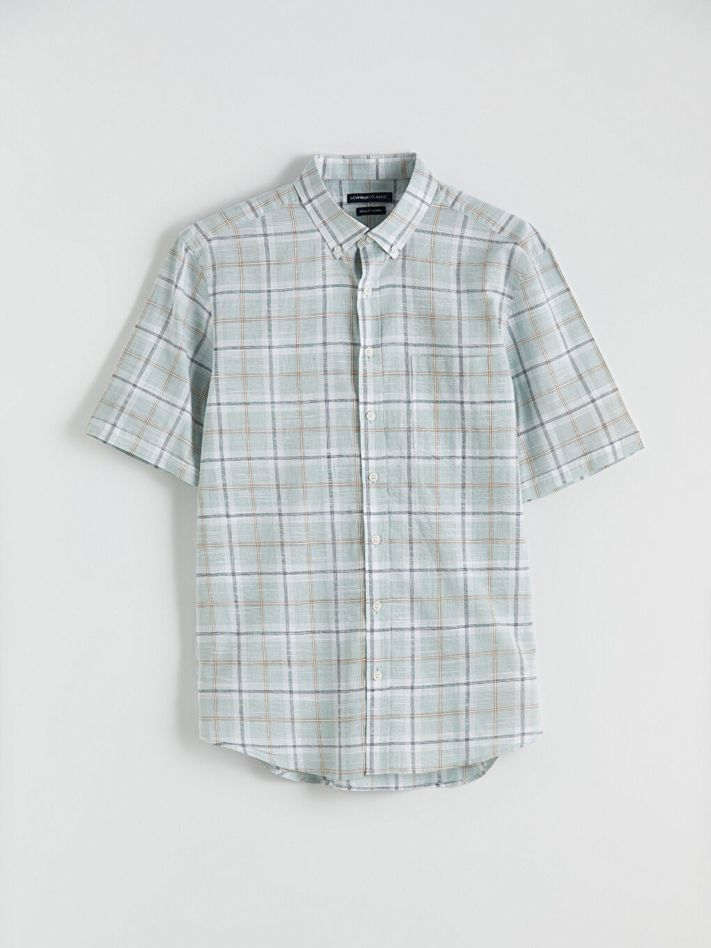 Yeşil Regular Fit Ekose Poplin Erkek Gömlek-4