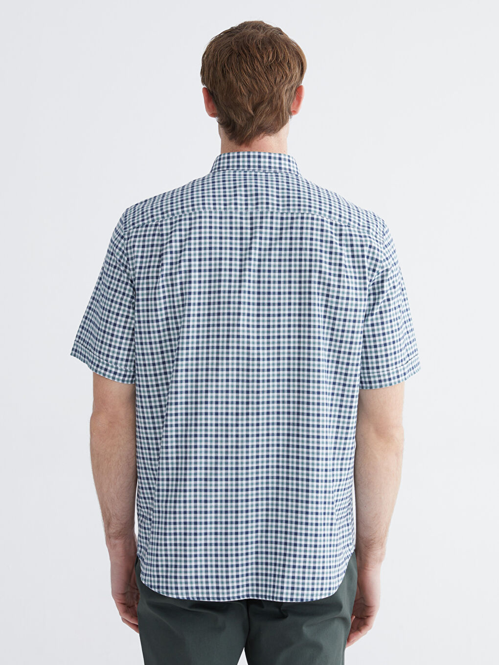 Regular Fit Plaid Oxford Men's Shirt-3