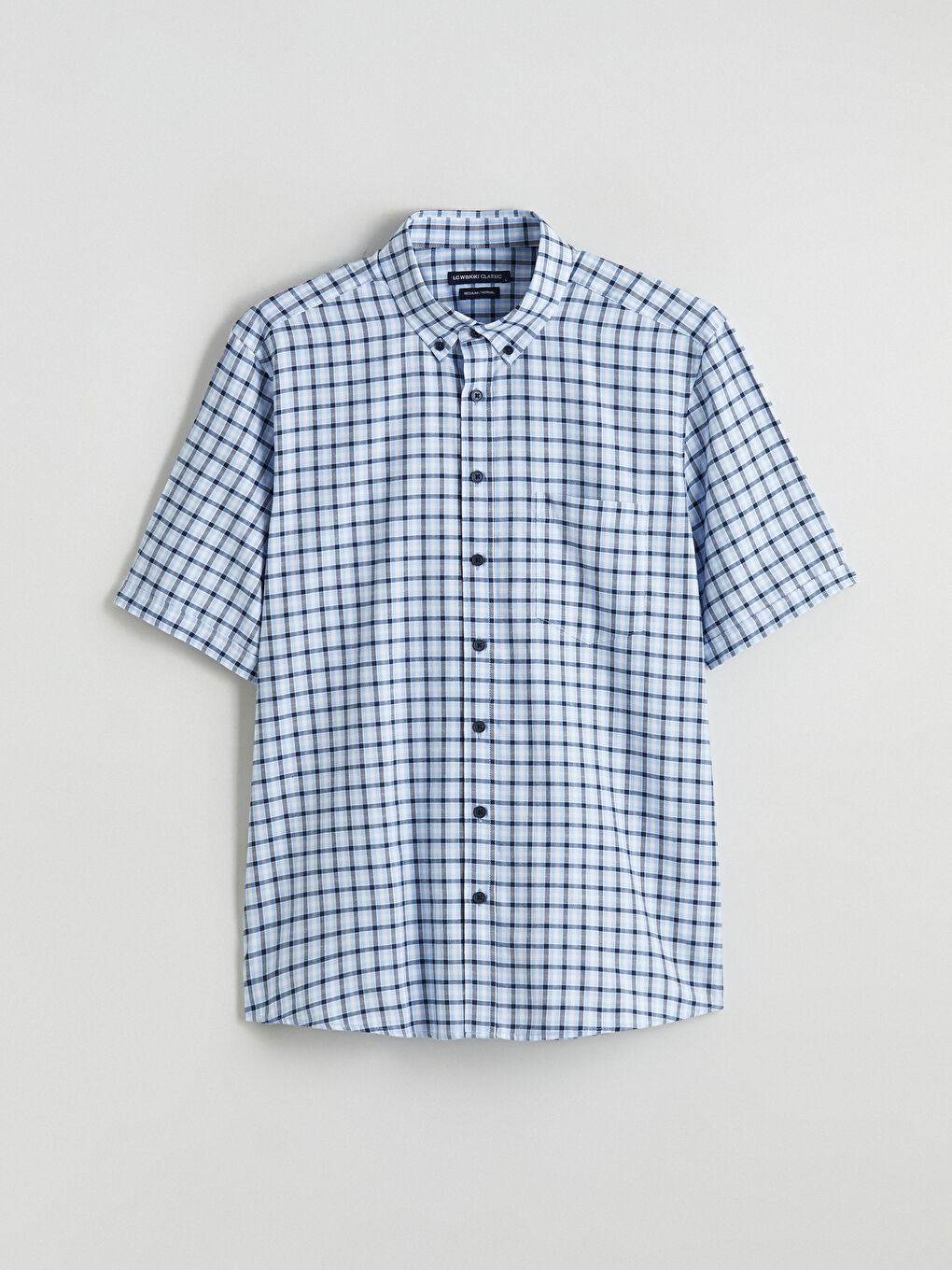 Regular Fit Plaid Oxford Men's Shirt-4