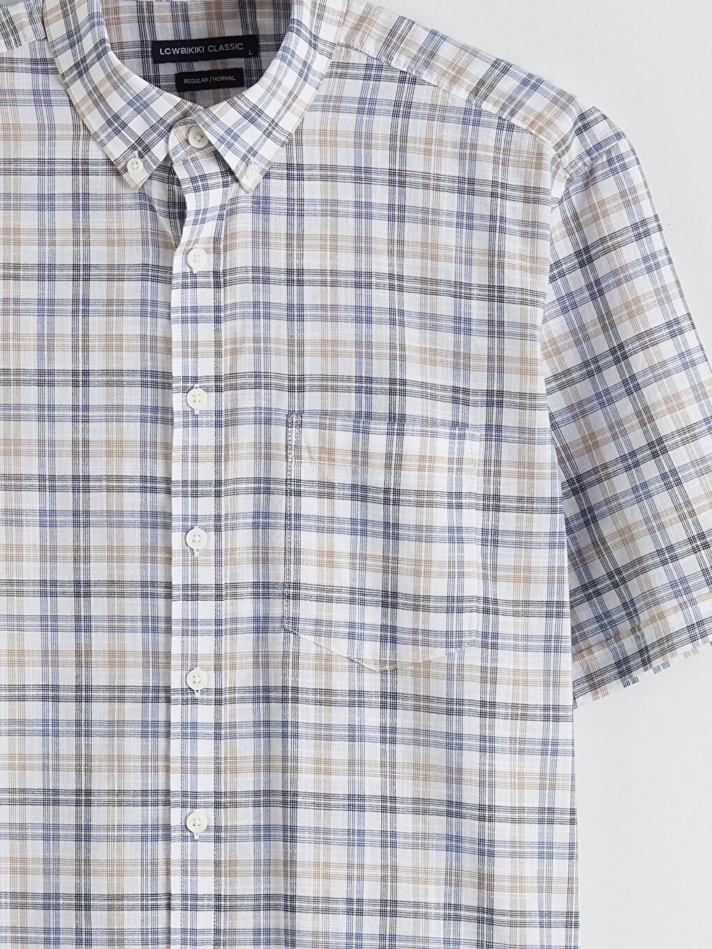 Chemise en popeline à carreaux coupe régulière pour homme-5