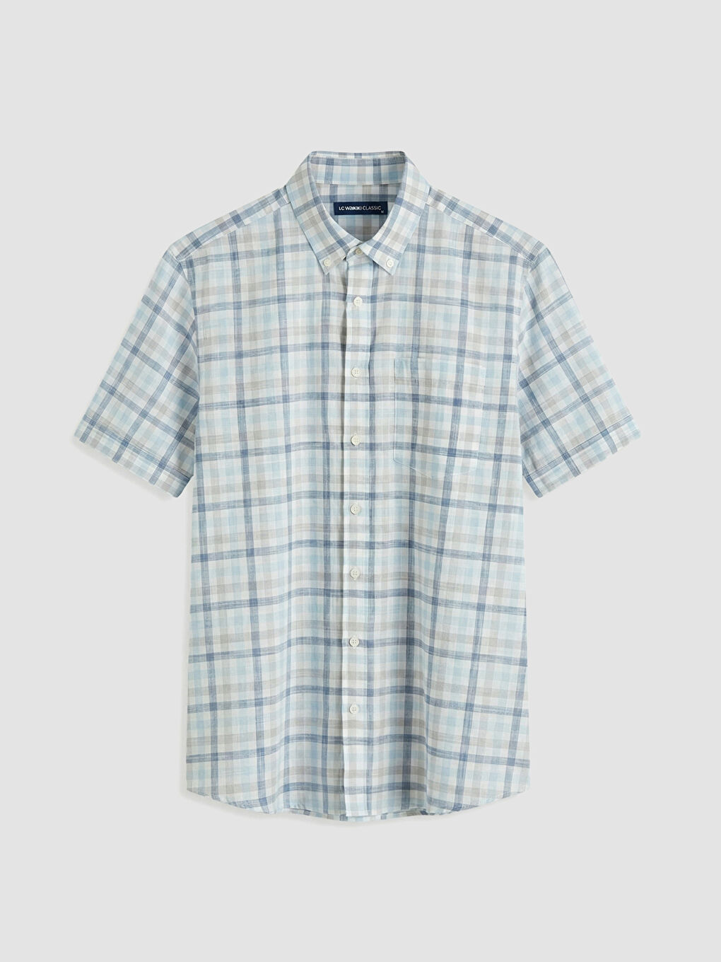 Regular Fit Plaid Poplin Men's Shirt-4
