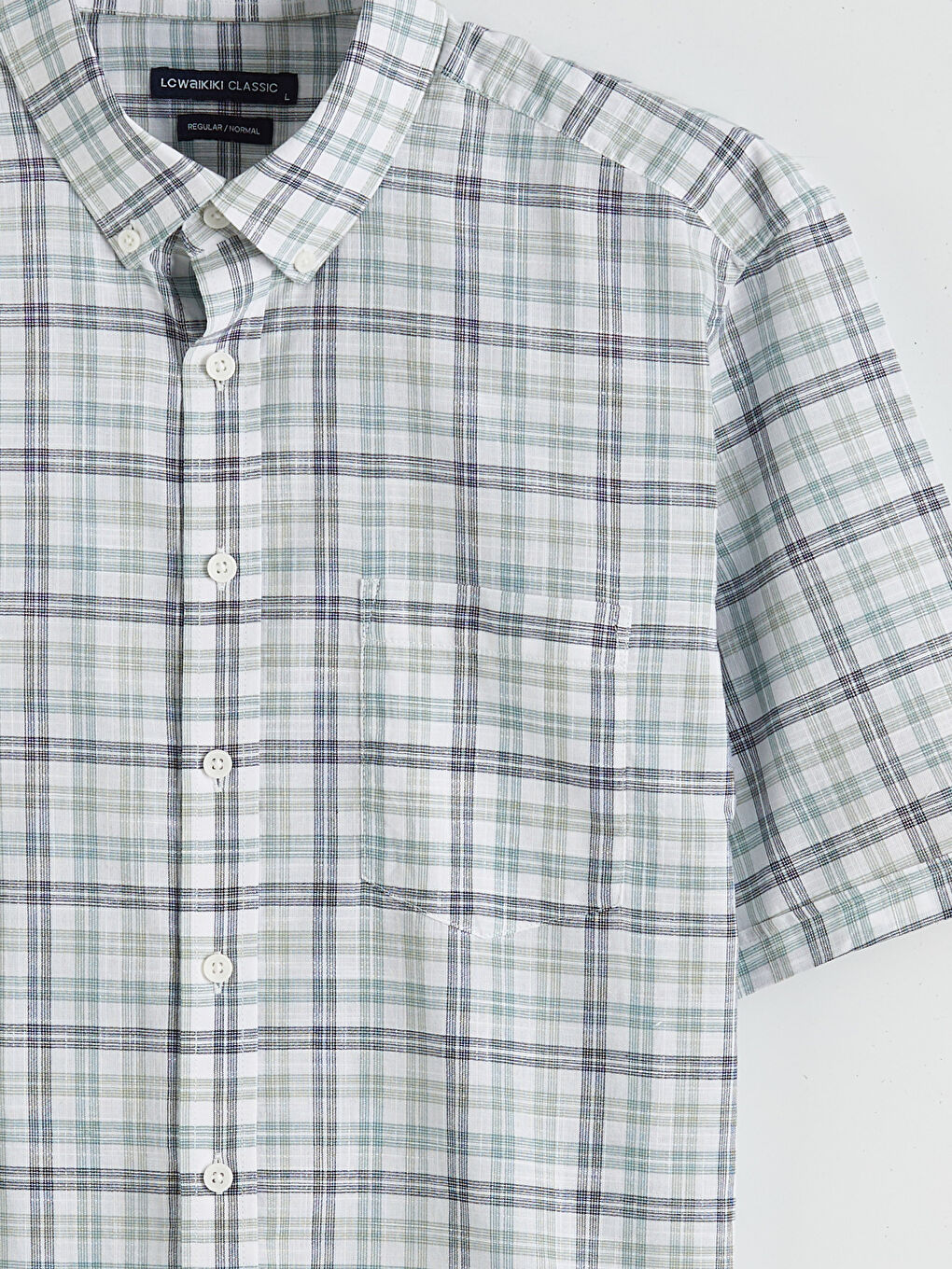 Regular Fit Ekose Poplin Erkek Gömlek-5