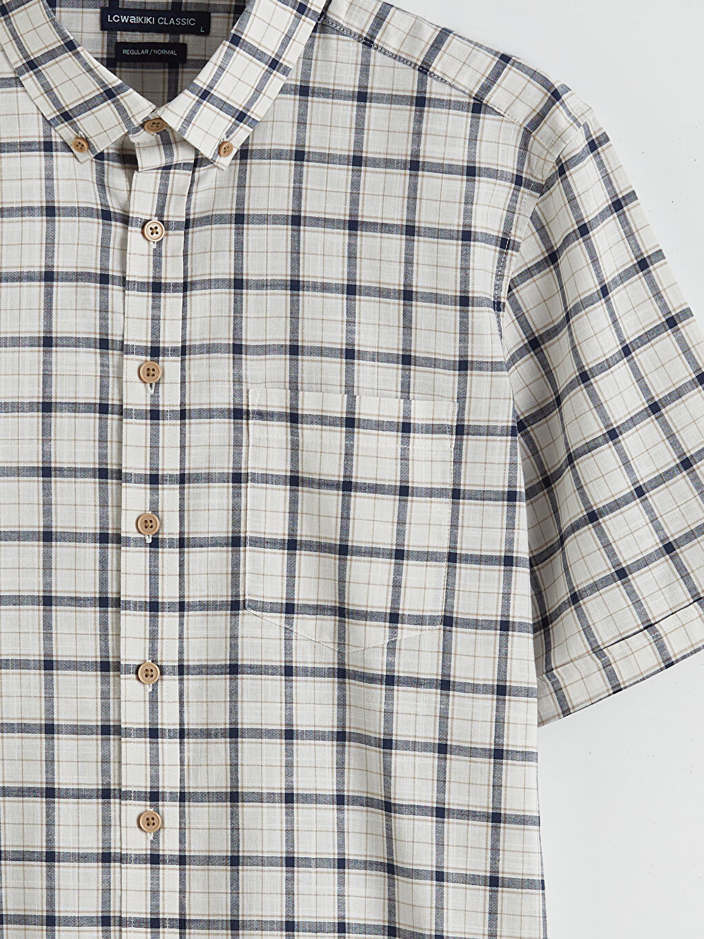 Cămașă bărbătească Regular Fit din poplin cu model în carouri-5