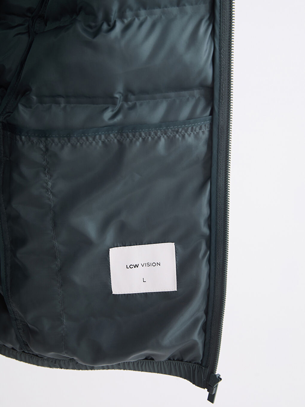 Yeşil Standart Kalıp Erkek Şişme Mont	-3